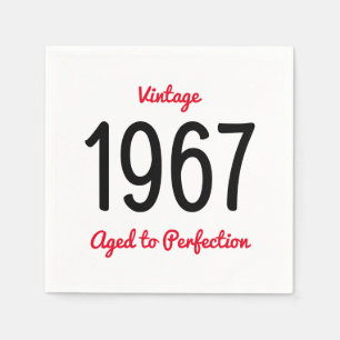 Servilleta De Papel Edición Vintage 1967 Envejecido a la Perfección Cu