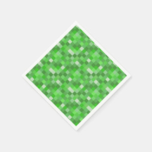 Servilleta De Papel Edificio verde pixelado doblado 