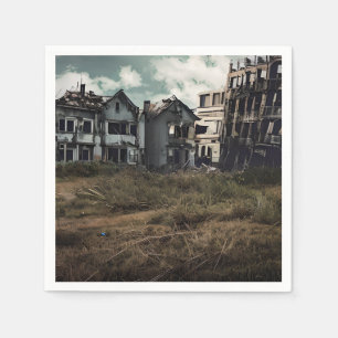 Servilleta De Papel Edificios Abandonados   Destrucción posterior al a