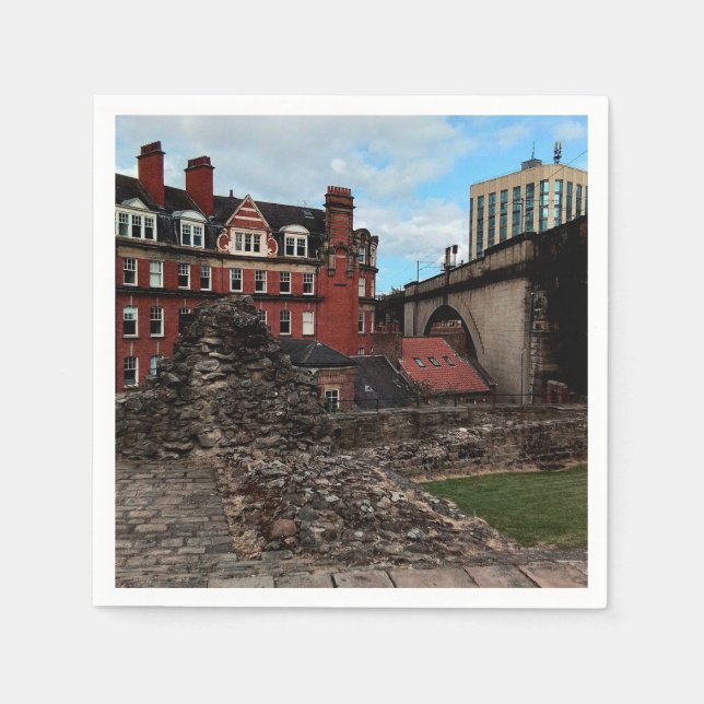 Servilleta De Papel Edificios de Newcastle (Anverso)