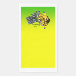 Servilleta De Papel Editar texto Australia Day Gum Leaf Waf