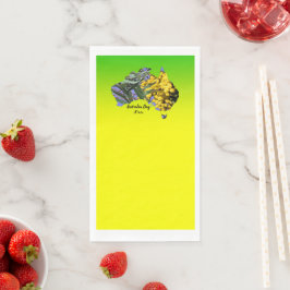 Servilleta De Papel Editar texto Australia Day Gum Leaf Waf