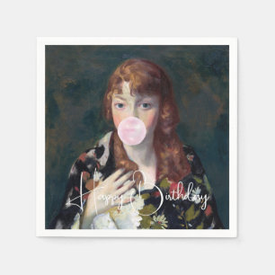 Servilleta De Papel Edna sopla un chicle Feliz cumpleaños