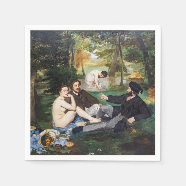 Servilleta De Papel Edouard Manet - Almuerzo en la hierba (Anverso)