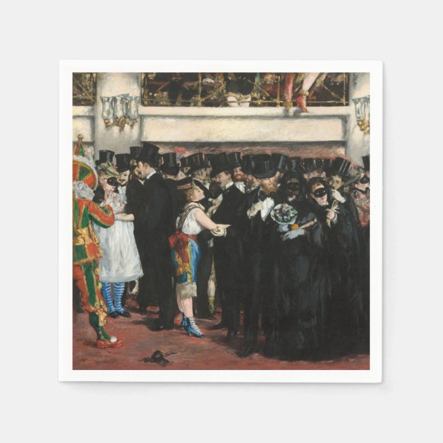 Servilleta De Papel Edouard Manet - Baile de Máscaras en la Ópera (Anverso)