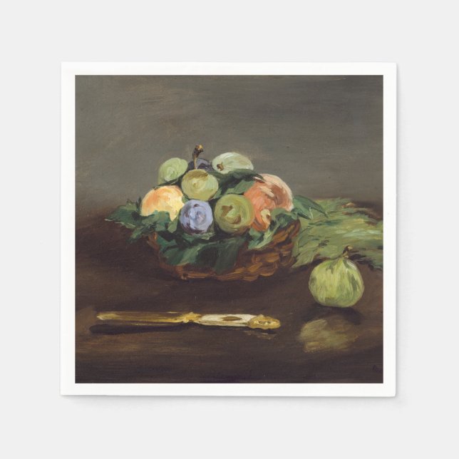 Servilleta De Papel Edouard Manet - Cesta de frutas (Anverso)