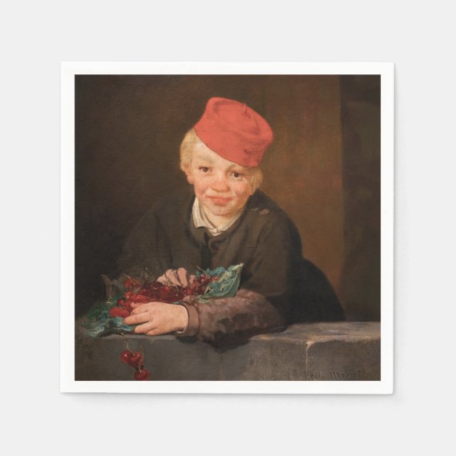 Servilleta De Papel Edouard Manet - Chico con cerezas (Anverso)