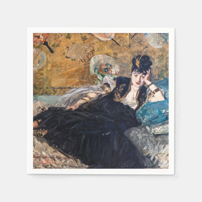 Servilleta De Papel Edouard Manet - Dama con Abanicos (Anverso)