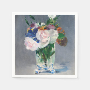 Servilleta De Papel Edouard Manet - Flores en un jarrón de cristal