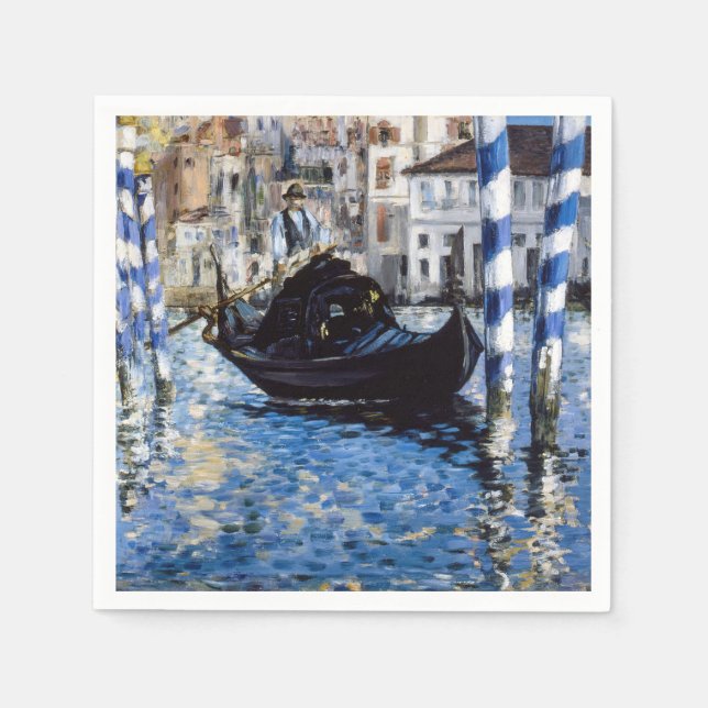 Servilleta De Papel Edouard Manet - Gran Canal, Venecia (Anverso)