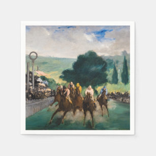 Servilleta De Papel Edouard Manet - Las carreras en Longchamp