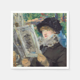 Servilleta De Papel Edouard Manet - Mujer leyendo