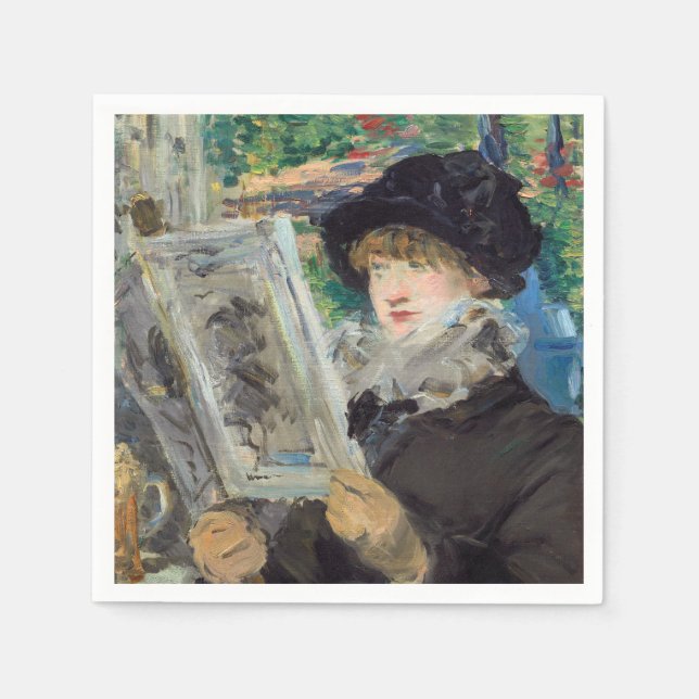 Servilleta De Papel Edouard Manet - Mujer leyendo (Anverso)