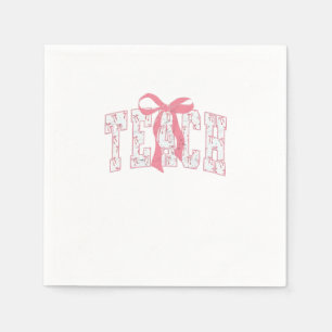 Servilleta De Papel Educadores de diseño de lápiz Coquette Bow