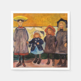 Servilleta De Papel Edvard Munch - Cuatro Chicas en Asgardstrand