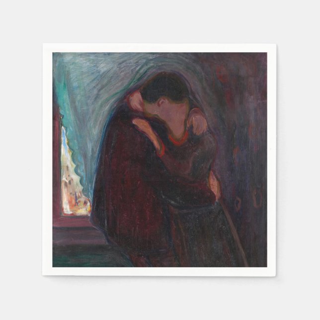 Servilleta De Papel Edvard Munch - El beso (Anverso)