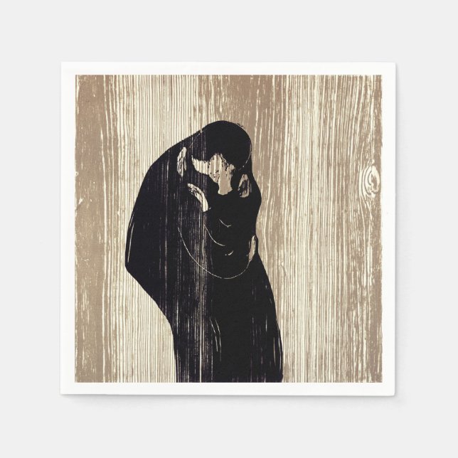 Servilleta De Papel Edvard Munch - El beso IV (Anverso)