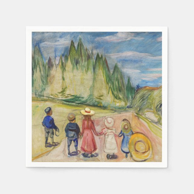 Servilleta De Papel Edvard Munch - El bosque de cuento de hadas (Anverso)