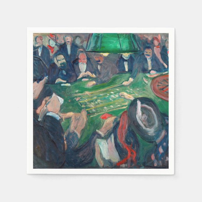 Servilleta De Papel Edvard Munch - La mesa de la ruleta en Monte Carlo (Anverso)