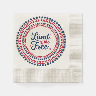 Servilleta De Papel EE.UU./patriótico 4 de julio Tierra de libre