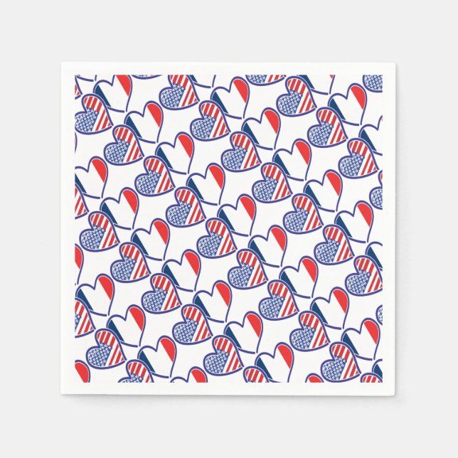 Servilleta De Papel EEUU—Francia-amor (Anverso)