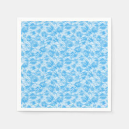 Servilleta De Papel Efecto de pelaje sintético azul y blanco