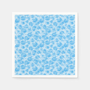 Servilleta De Papel Efecto de pelaje sintético azul y blanco