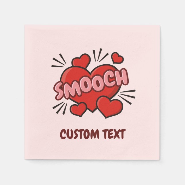 Servilleta De Papel Efecto de sonido de historieta de besación (Anverso)