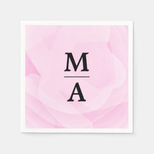 Servilleta De Papel Efecto mármol rosa simple chic floral elegante