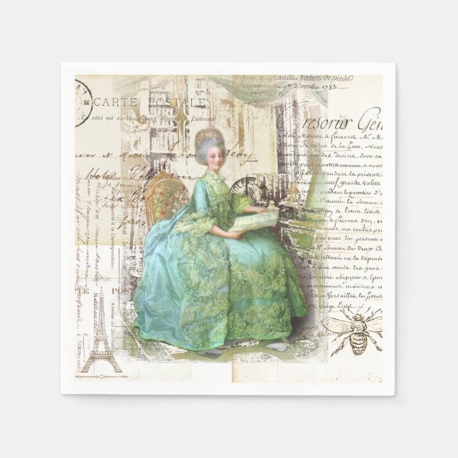 Servilleta De Papel Efema Real del Siglo XVIII (Anverso)