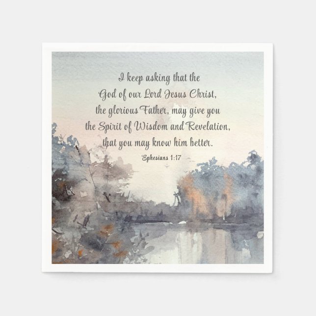 Servilleta De Papel Efesios 1:17 Espíritu de sabiduría y rebelión (Anverso)