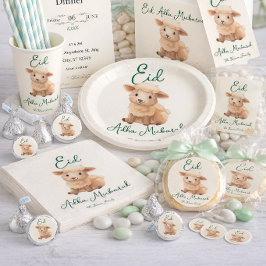 Servilleta De Papel Eid  Al Adha Beige Cute  Sheep  Dinner 