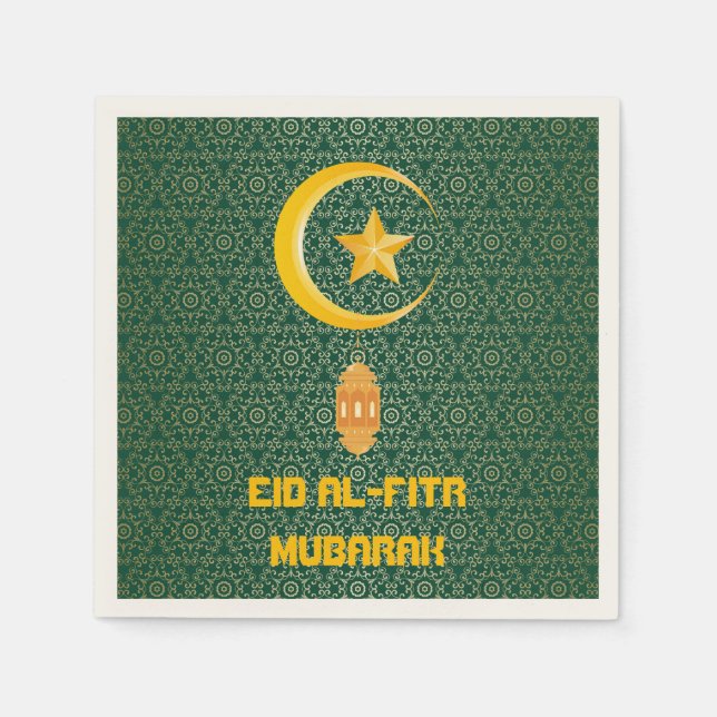 Servilleta De Papel Eid al Fitr Mubarak Ramadan Kareem Estrella de la  (Anverso)