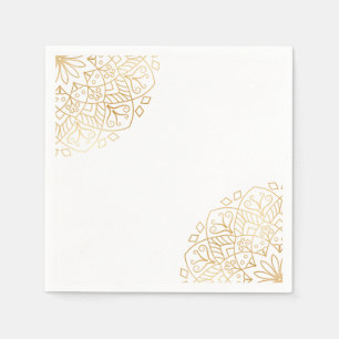 Servilleta De Papel Eid Mubarak Mandala dorada