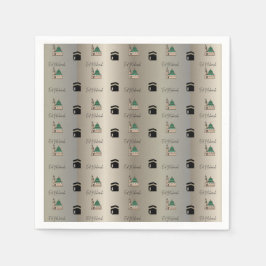 Servilleta De Papel Eid Mubarak Napkins – Gold Kaaba & Masjid Nabawi