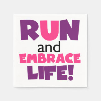 Servilleta De Papel Ejecutar Embrace Life Purple Pink