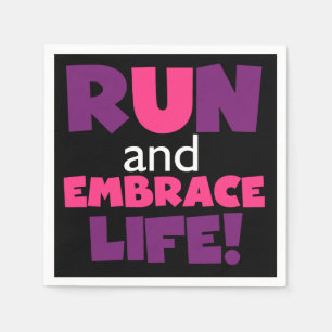 Servilleta De Papel Ejecutar Embrace Life Purple Pink