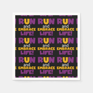 Servilleta De Papel Ejecutar Embrace Life Purple Pink