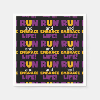 Servilleta De Papel Ejecutar Embrace Life Purple Pink