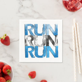 Servilleta De Papel Ejecutar Run Run Run Run - Fundición de papel con 