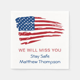 Servilleta De Papel Ejército de soldados de la bandera estadounidense