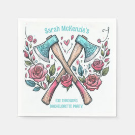 Servilleta De Papel Ejes y Rosas - Fiesta de la Bachelorette de Ax