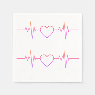 Servilleta De Papel EKG Heart Beat