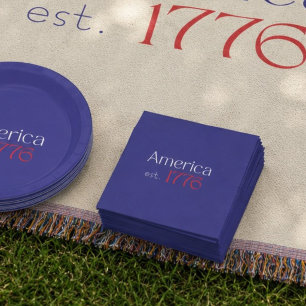 Servilleta De Papel El 250 cumpleaños de América est 1776 Tipografía A