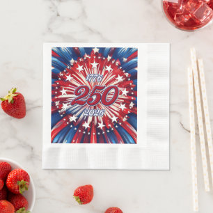 Servilleta De Papel El 250 cumpleaños de Estados Unidos 1776-2026 Fueg