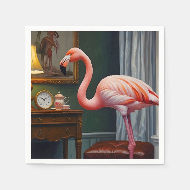 Servilleta De Papel El acogedor rincón de Flamingo (Anverso)