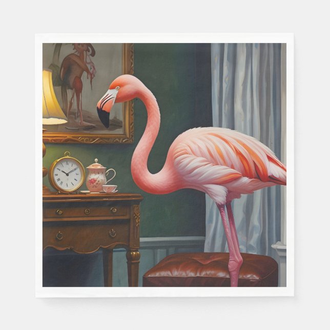 Servilleta De Papel El acogedor rincón de Flamingo (Anverso)