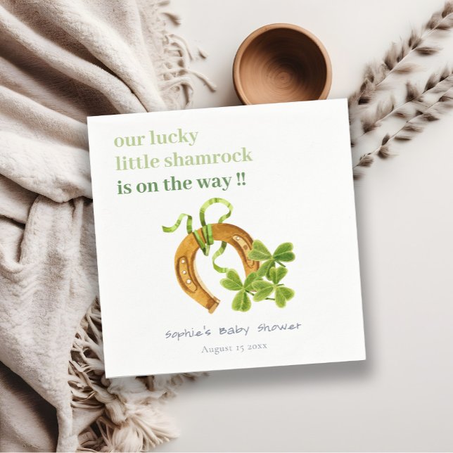 Servilleta De Papel El afortunado Shamrock St Patrick's Day Baby Showe (Subido por el creador)
