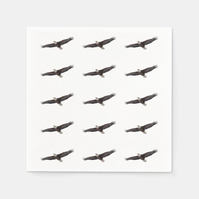Servilleta De Papel El águila calva se eleva (Anverso)