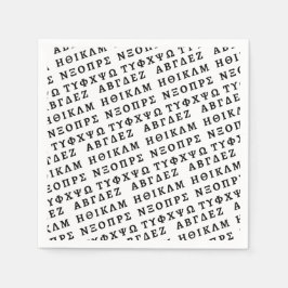 Servilleta De Papel El alfabeto griego